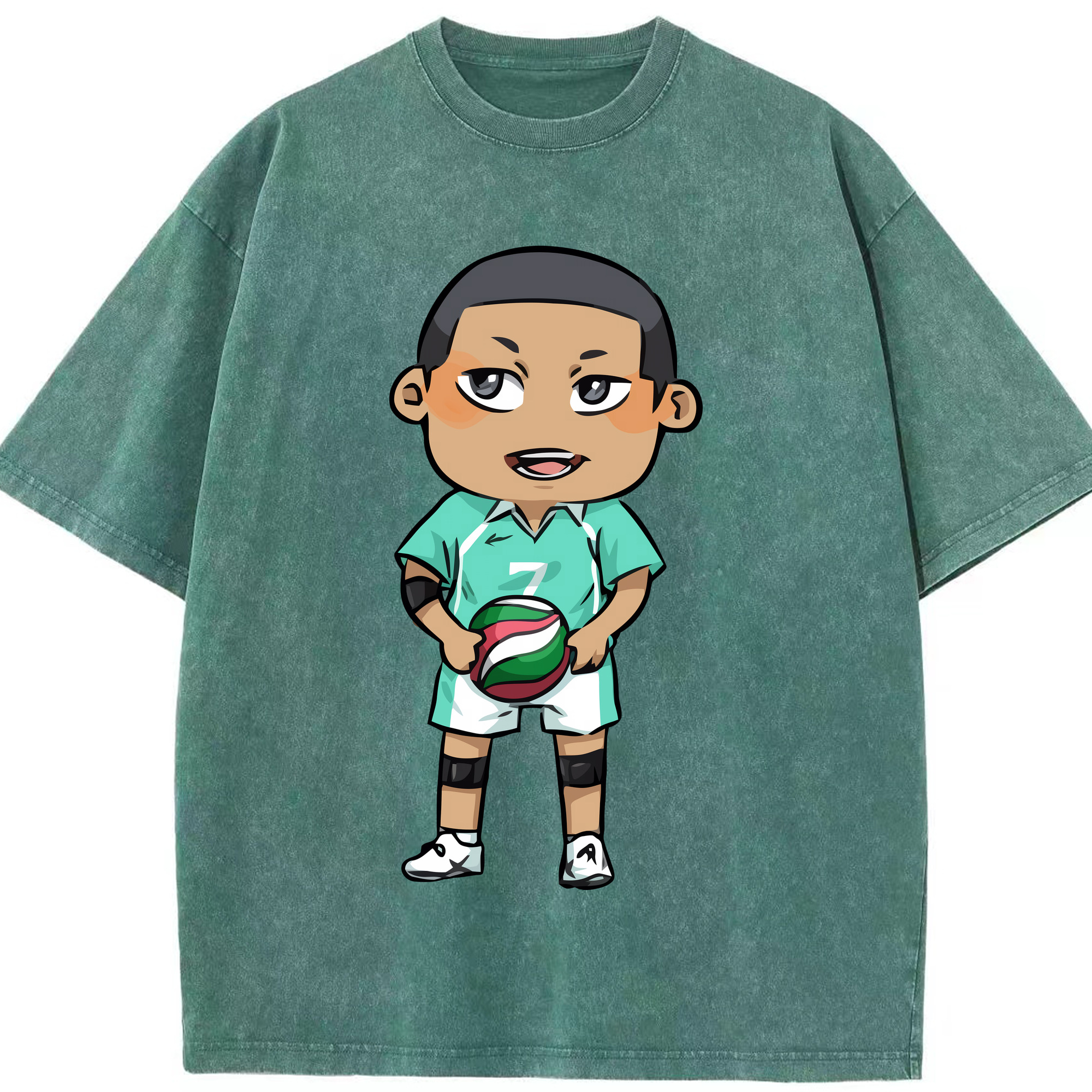（画像用） ハイキュー!! Haikyu!! 綿100% ヴィンテージ風 半袖Tシャツ（フロントプリント）